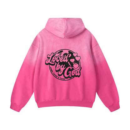 Loved by God Sunfade Hoodie – Pink -002